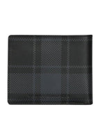 TH  Black Checkered Wallet For Men 48#
