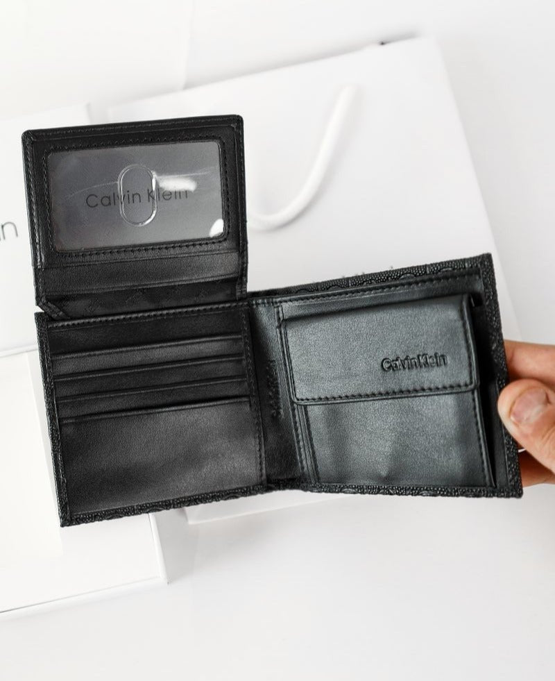 CK Black Leather Wallet For men 51#