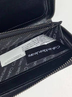 CK Long Black Leather Wallet For Unisex 76#