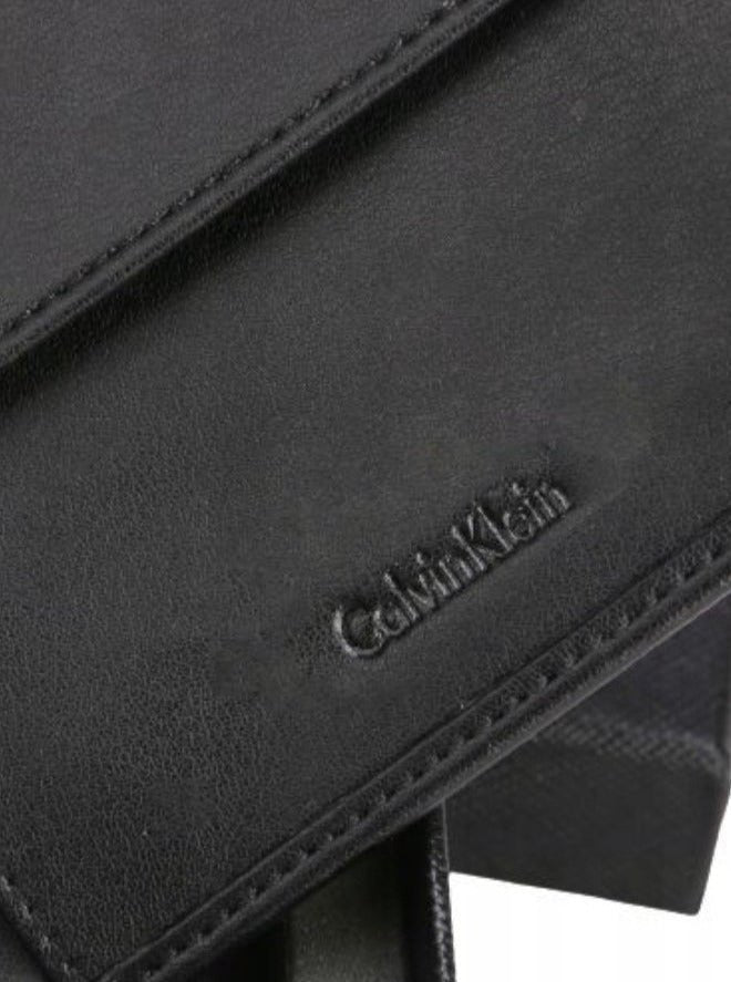 CK Black Leather Wallet & Keychain Set For Men 6#