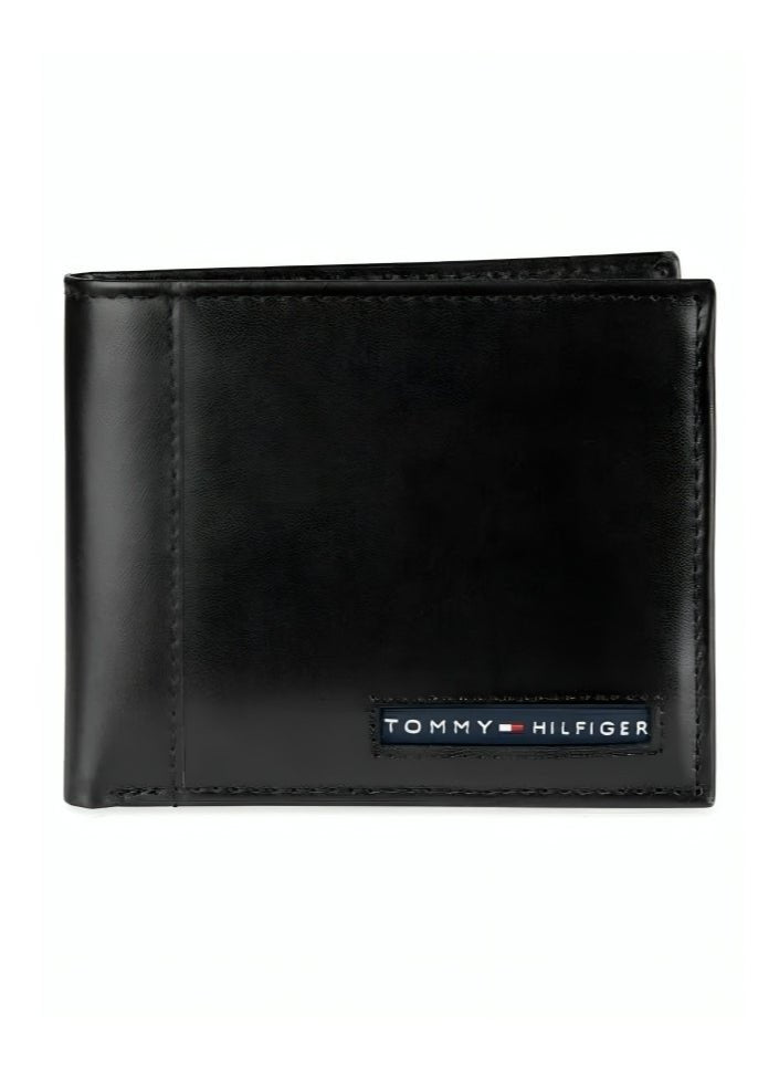 TH Black Leather Bifold Wallet For Men 6#