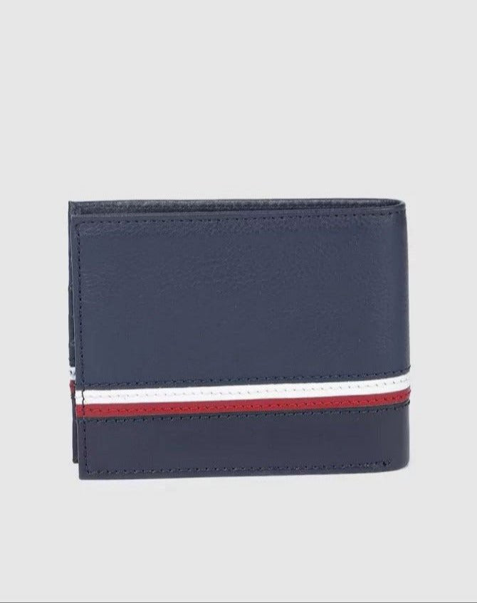 TH Navy Leather Wallet For Men 39#