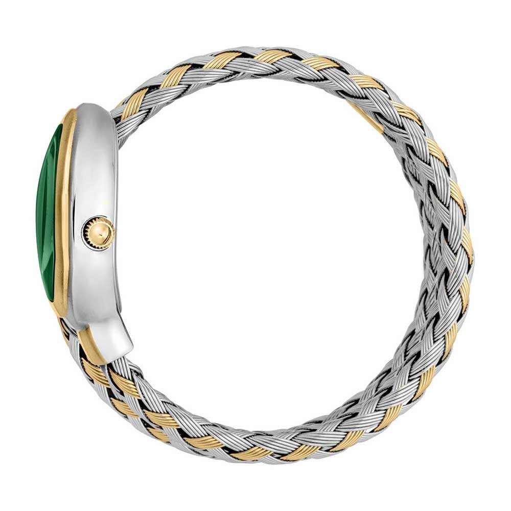 Just Cavalli Novara Women's Watch – Two-Tone Gold & Silver Case & Bracelet with Dark Green Dial (JC1L264M0065)