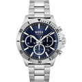 Hugo Boss Men’s Watch – Model 1514069 | Elegant Silver Stainless Steel with Blue Dial