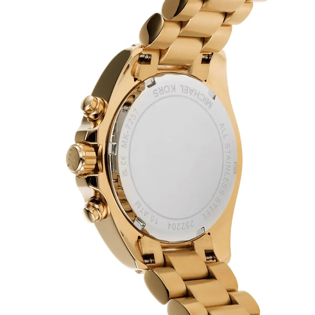 Michael Kors Bradshaw Women's Watch – Model MK7257 | Green Dial with Gold Stainless Steel Bracelet