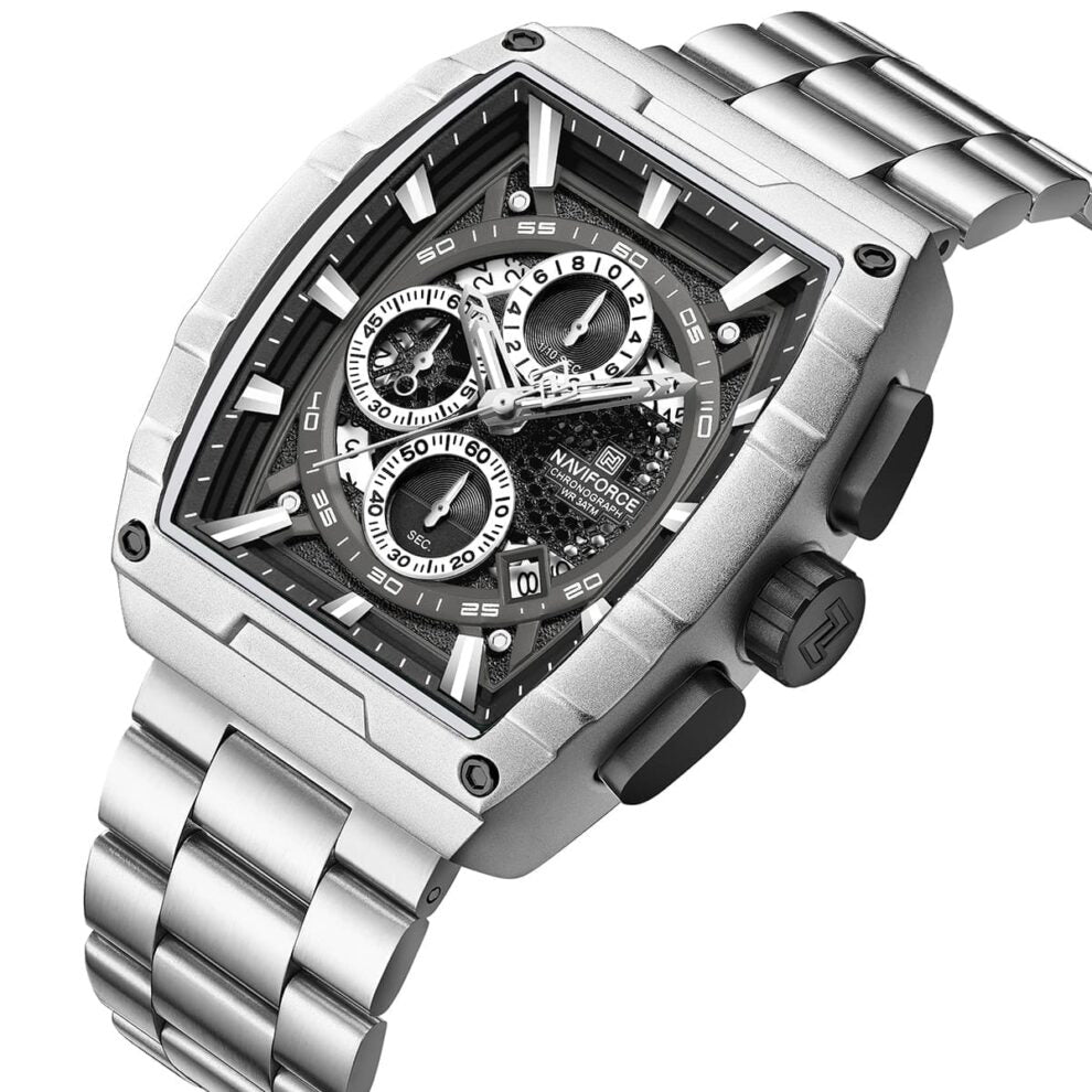Naviforce Watch For Men NF8066-S-B-S