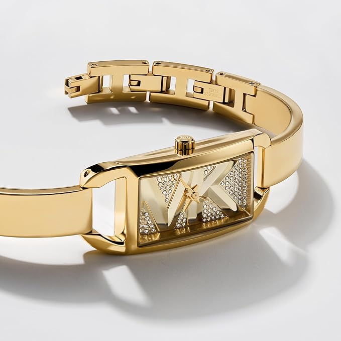 Michael Kors Women's MK Empire Three-Hand Gold-Tone Stainless Steel Logo Bracelet Watch (Model: MK4840)