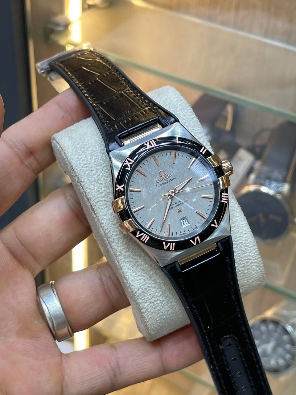 Omega Leather Watch For Men