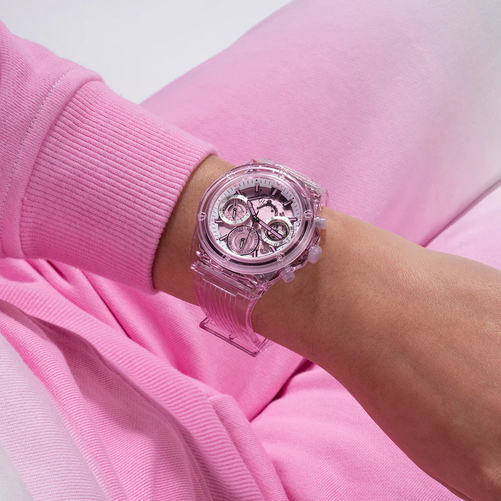 Guess Women's Pink Plastic Watch Gw0438l2