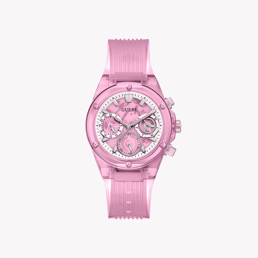 Guess Women's Pink Plastic Watch Gw0438l2