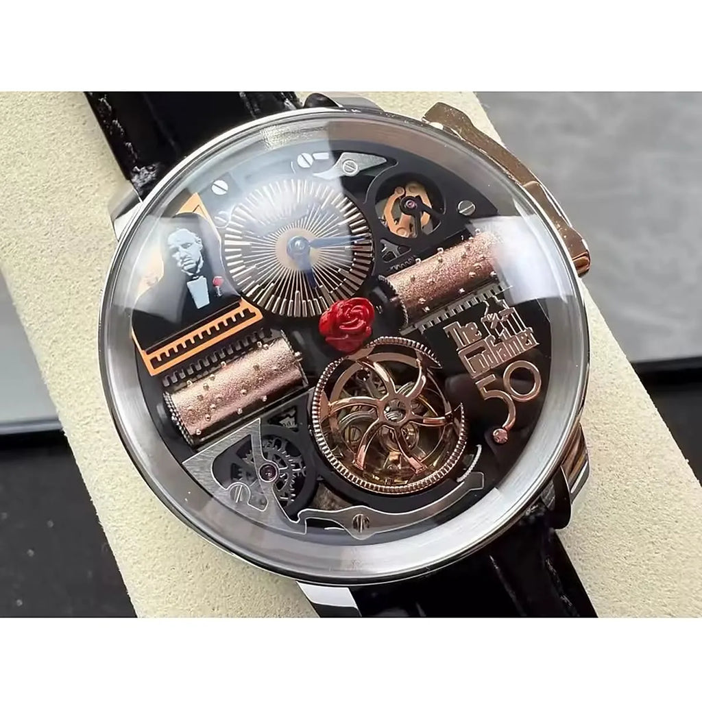 Jacob & Co. Men’s Oil Pump Rose Gold-Tone Skeleton Watch