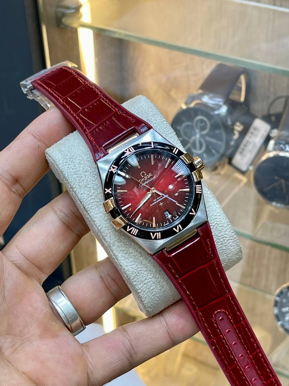 Omega Leather Watch For Men