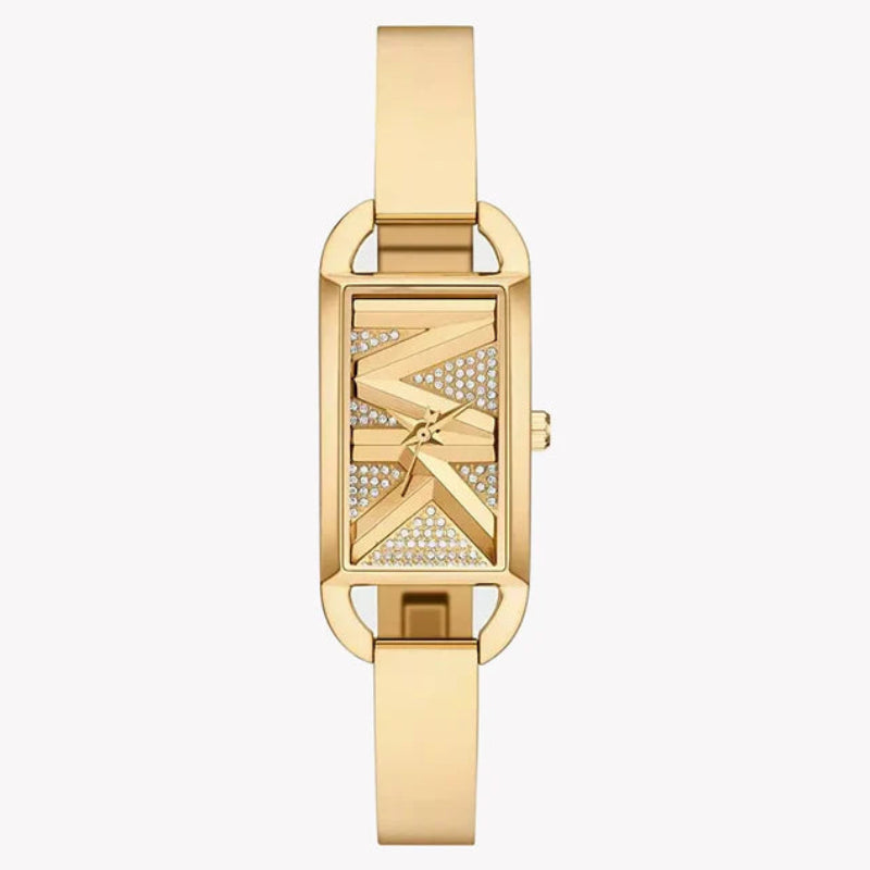 Michael Kors Women's MK Empire Three-Hand Gold-Tone Stainless Steel Logo Bracelet Watch (Model: MK4840)