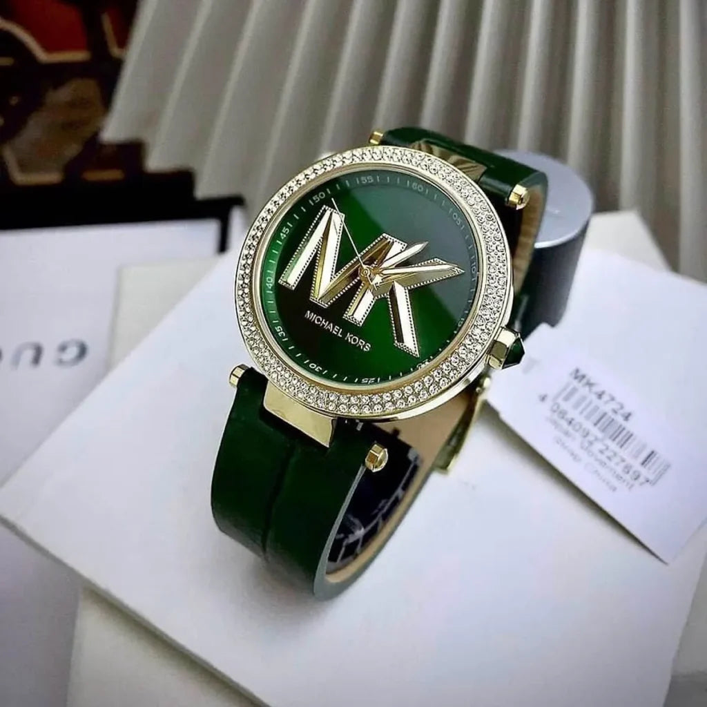 Michael Kors Women’s Watch – Model MK4724 | Parker Collection in Elegant Green Leather