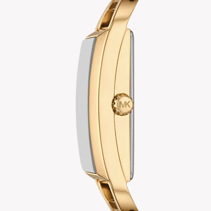 Michael Kors Women's MK Empire Three-Hand Gold-Tone Stainless Steel Logo Bracelet Watch (Model: MK4840)
