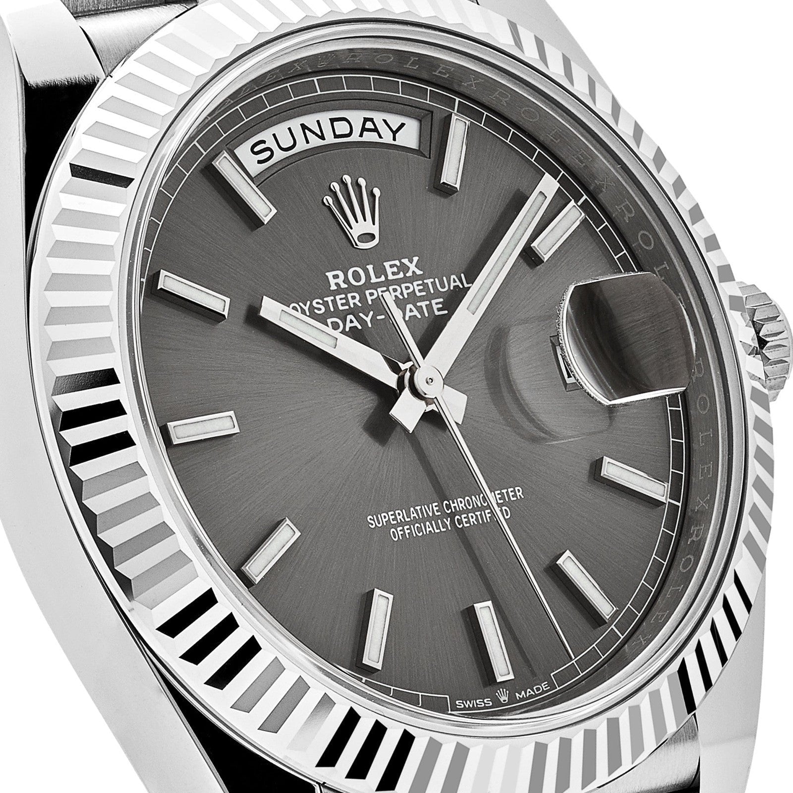 Rolex Day-Date Watch For Men - Grey Dial