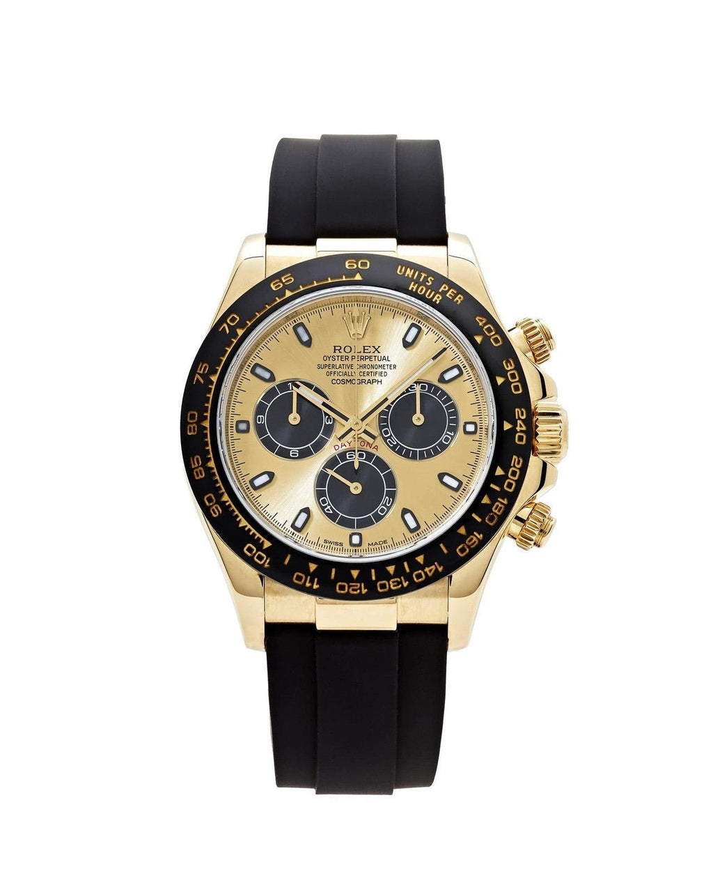 Rolex Cosmograph Daytona Watch For Men - Gold Dial