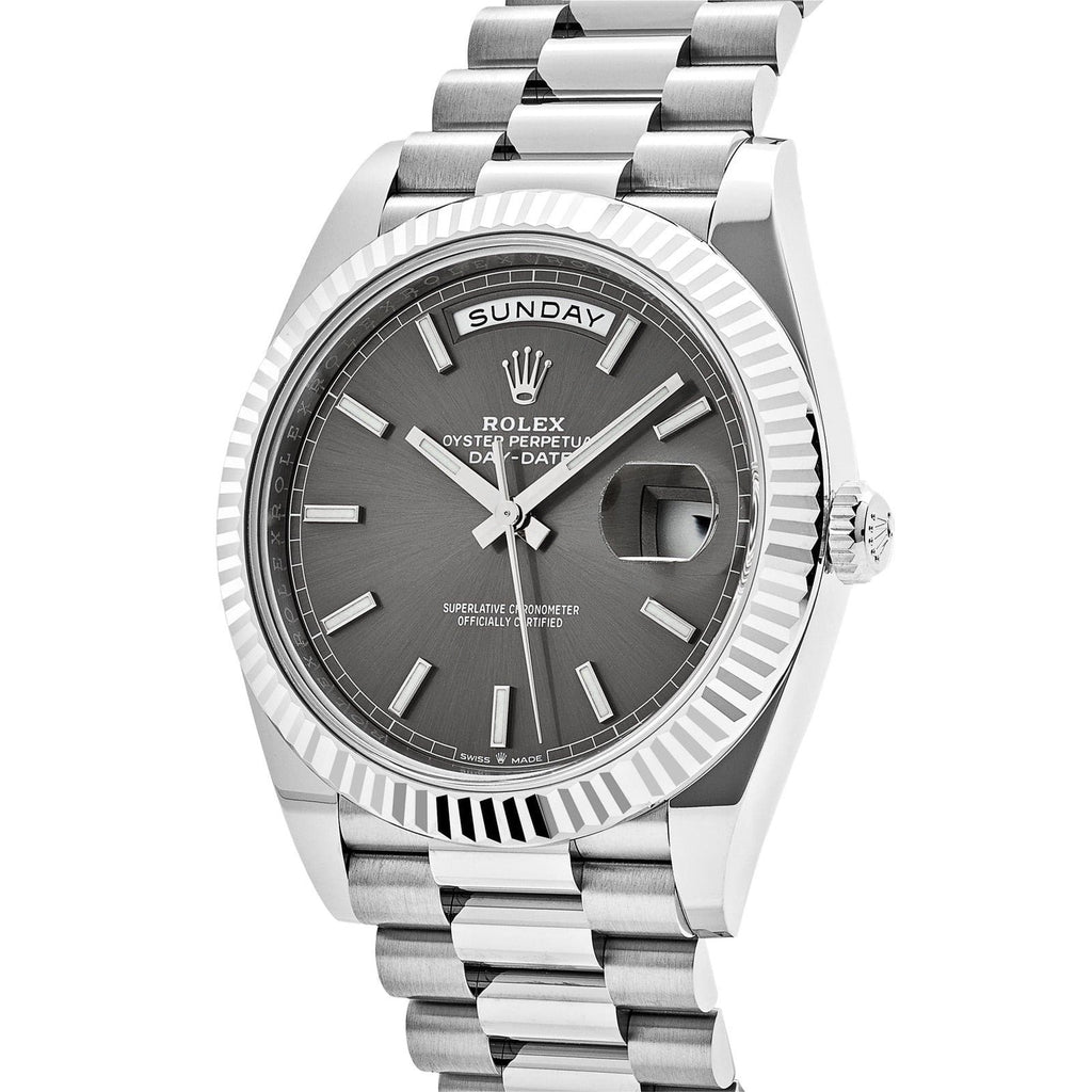 Rolex Day-Date Watch For Men - Grey Dial