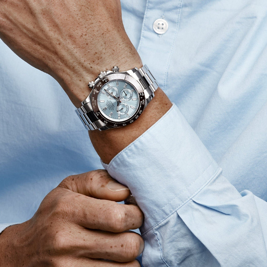 Rolex Cosmograph Daytona Watch For Men - Ice Blue Dial